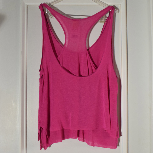 Free People Karmen Layered Racerback Tank Top Women Small Pink New Linen Blend - Picture 3 of 8